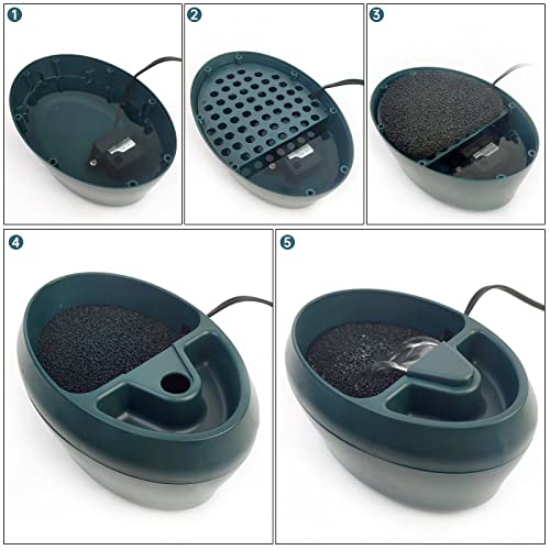 MYGIIKAKA Reptile Drinking Water Fountain Chameleon Accessories Automatic Circulation System with Trough, Bearded Dragon Cage Accessories Reptiles Habitat Waterfall for Snake/Lizard/Chameleon/Turtle
