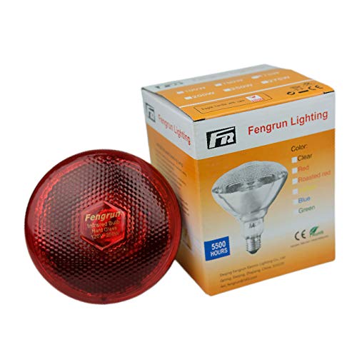 Infrared Bulb Red Hard Explosion-Proof Glass Infrared Heat Lamp Bulb for Chicks, Chicken, Pet, Bathroom Warming Light Bulb (120V,150W) - color: Light Red-150w