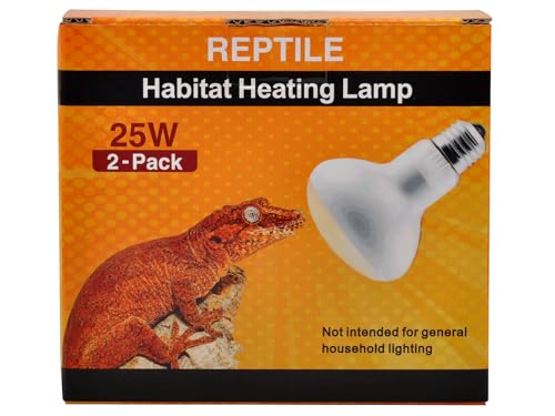 Sundew 2-Pack Reptile Heat Bulb, Dimmable Basking Spot Lamp for Reptiles & Amphibians, Daytime Heating Light for Bearded Dragon, Gecko, Lizard, Snake, Turtle - E26 Base (50, Watts)