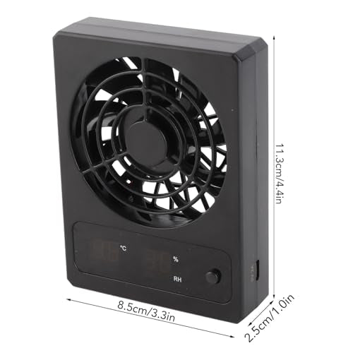 Reptile Tank Ventilation Fan, Quiet Cooling Dehumidifier with Hooks Mounting for Rainforest Terrarium Vivarium