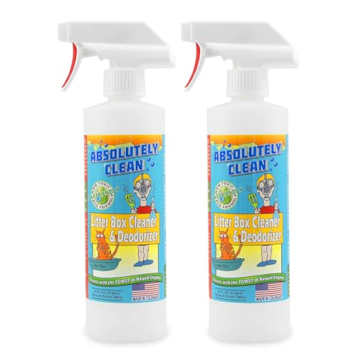 Absolutely Clean Litter Box Cleaner and Deodorizer, Eliminate Odors Quickly, Neutralizes Urine and Feces Odors in The Air and The Box, Make Litter Last Longer - style: 16 Fl Oz (Pack of 2)