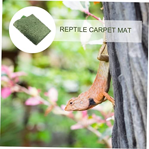 Hemoton 2pcs Reptile Carpet Turtle Habitat Moss Reptile Mat Imitation Crawler Mats Tank Accessories Terrarium Liner