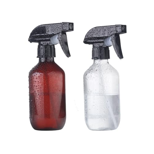 Teyssor Spray Bottles Water Spray Bottle - BPA Free - 10 oz/300 ml Plastic Refillable Containers Fine Mist Small Spray Bottle with Adjustable Nozzle for Hair, Cooking, Cleaning - color: Clear-1 pack