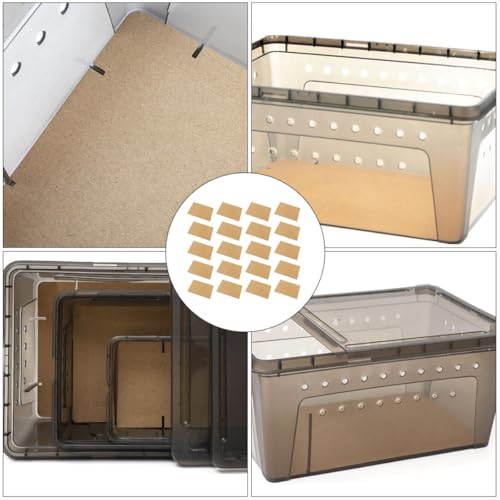 Yardwe Reptiles Box Paper Mat 50 Sheets Kraft Disposable Cushion Pad for Breeding Box Bottom Liner Suitable for Reptile Raising and Feeding Supplies