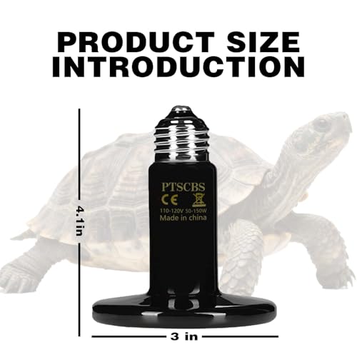 50W Ceramic Heat Emitter (2-Pack) - Reptile Heat Lamp, No Light Emitting Coil Bulb for Reptile Tanks, Terrariums, Brooders & Chicken Coops - E26 Base for Turtle, Lizard, Bearded Dragon, Snake