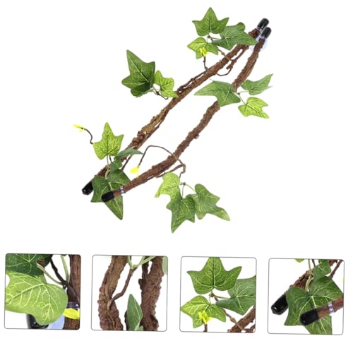 jojofuny 2Pcs Reptile Vines with Suction Cups Jungle Climber Branches for Snakes Lizards Geckos Terrarium Habitat Decoration and Exercise