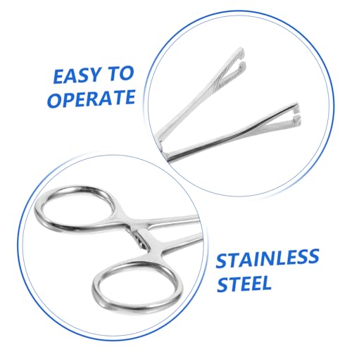 Stainless Steel Reptile Feeding Tong for Snakes Long Handle Snake Feeding Tongs Reptile Catching Tool Gentle Tips