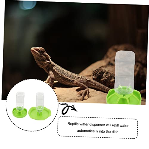 POPETPOP 2Sets Reptile Water Feeders Water Dishes for Turtles Geckos Snakes Lizards Pet Food Holders for Daily Use Easy to Maintain