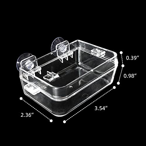 Reptile Feeder Chameleon Bowl 2 Pcs Anti-Escape Food Dish Bowl with Suction Cup for Chameleon Iguana Lizard Reptile Food and Water Feeding (White, S) - color: White, size: S
