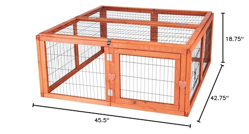 Outdoor Run with Mesh Cover (M) - size: 45.5"L x 42.8"W x 18.8"H