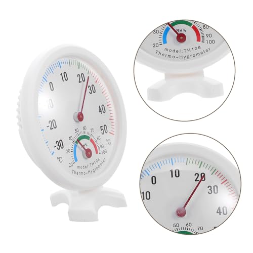 Tofficu 2pcs Refrigerator Thermometer Humidity Gauge Dual Use Indoor Outdoor Thermometer Accurate Temp Humidity Monitor for Fridge Humidifier