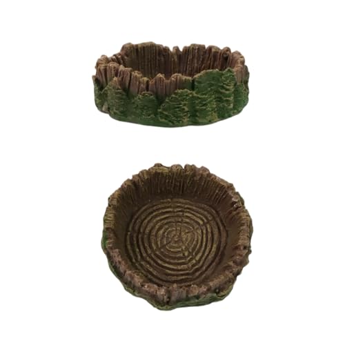 2Pcs Reptile Feeding Bowls for Reptile Pets Model C | Smooth Surface, Easy To Clean, Solid Texture, Practical Shape, Nice Daily Tool For Terrarium Pet Rearing - color: Color C