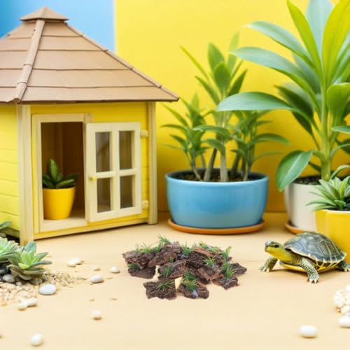 BESPORTBLE 36Pcs Tree Bark for Reptile Terrarium Background - Natural Decorative Bark Pieces for Gecko Chameleon Lizard Enclosure Hideout Climbing Accessory