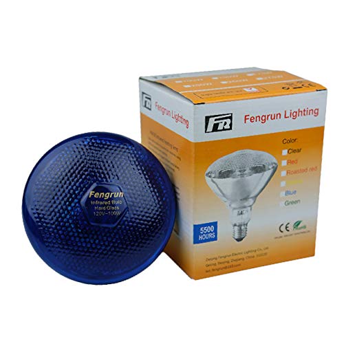 Infrared Bulb Red Hard Explosion-Proof Glass Infrared Heat Lamp Bulb for Chicks, Chicken, Pet,Bathroom Warming Light Bulb (Blue-150w) - color: Blue-150w