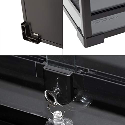 REPTI ZOO 67Gallon Reptile Large Terrarium Upgrade Glass Front Opening Tank Sliding Door with Screen Ventilation Reptile Terrarium About 48" x 18" x 18"(Knock-Down) - color: Reptile Terrarium - Sliding Door