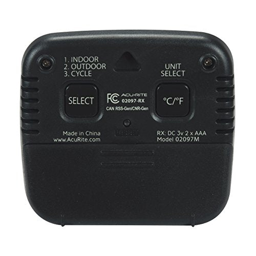AcuRite Wireless Indoor/Outdoor Thermometer, Black with Humidity - color: Black with Humidity