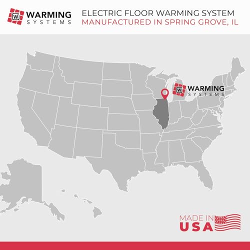 15 Sqft 120V Electric Radiant Floor Heating Mat – Includes Heating Mat, Programmable Thermostat, Thermostat Floor Sensor, Installation Monitor and Under Tile Heater - size: 15 Sq Ft (120 Volt)