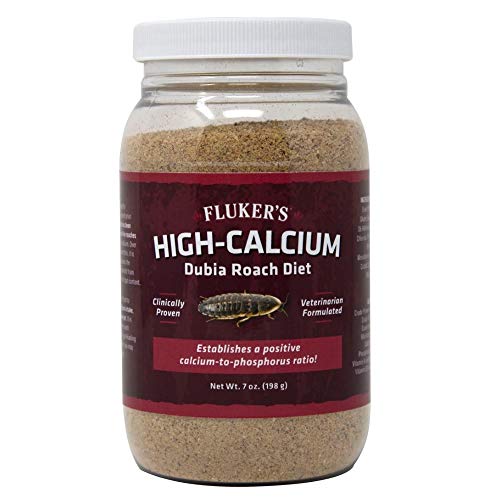 Fluker's High Calcium Dubia Roach Diet, Can Be Used as a Gut-Loading Food or Bedding, 7 oz - size: 7 Ounce (Pack of 1)