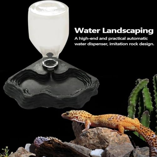 Reptile Water Feeder - Pet Water Fountain | Automatic Waterer Reservoir Feeder | for Turtle Bearded Dragons Lizards Geckos Turtle Bearded Dragons Lizards Geckos for Terrarium Tank