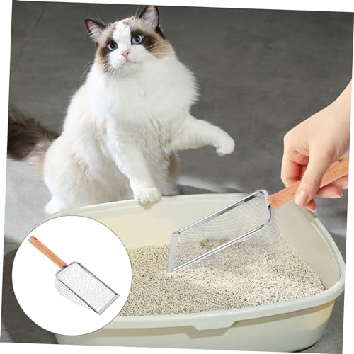 TOYANDONA Cat Litter Scoop with Handle Durable Pet Litter Shovel for Easy Cleanup of Cat Feces for Cat Supplies and Reptile Waste Management