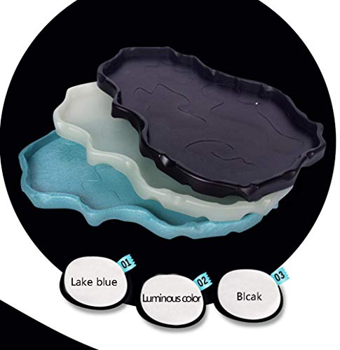 OMEM Luminous Reptile Food Bowl,Large Water Dish,Terrarium Bowls, Tortoise Bowl (Sky Blue) - color: Sky blue