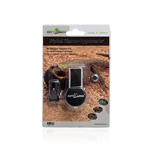 REPTI ZOO Reptile Dual Lamp Stand and Reptile Terrarium Thermometer Hygrometer