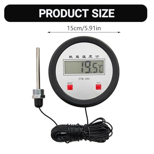 Accurate Industrial Digital Thermometers with Long Probe for Accurate Temperature Measurement in Hard to Reach Areas