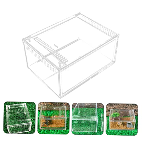 BESPORTBLE 1pc Reptile Breeding Container Habitat for Snakes Lizards and Frogs Spacious Feeding Box Ventilation for Healthy Growth