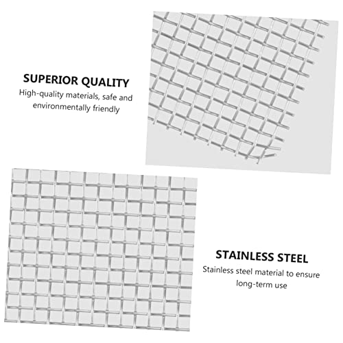 POPETPOP 10Pcs Stainless Steel Aquatic Moss Mesh Net for Fish Tank Planting Waterproof Plant Moss Carpet Net for Aquarium Decoration