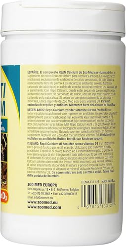 Zoo Med Repti Calcium Without D3 12 oz - Pack of 12