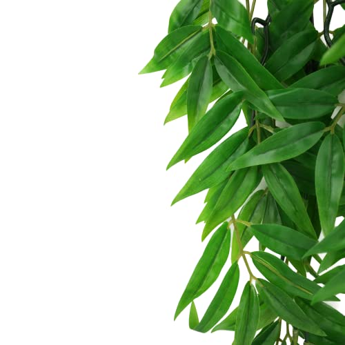 Multipet Komodo Reptile Terrarium Bamboo Hanging Vine Plant | Artificial Climbing Tank Habitat Decoration Accessory with Suction Cup, Small, 16 inches