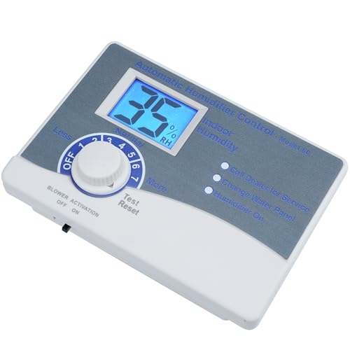 60 Whole House Humidifier Control Humidistat with Outdoor Temperature Sensor, Compatible with 400, 500, 600, 700, Automatic Digital Whole House Humidifiers, 24VAC