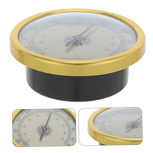 Golden Hygrometer for Reptile Terrarium and Room Use, 72mm Stainless Steel and Glass, High Precision 2.5 Accuracy with 2% Rh Resolution, Stable and Reliable Analog Humidity