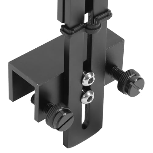 Asixxsix Fish Drop Light Mount, Adjustable Metal Light Holder, Lamp Holder Fishtank Light Stand Aquarium Light Riser Lamp Bracket for Reptile Glass Terrarium Full Spectrum Drop Light - color: Black