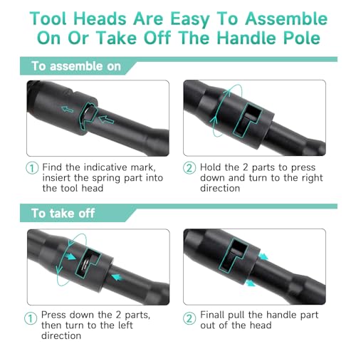 hygger Small Aquarium Cleaning Tools, 4 in 1 Fish Tank Cleaner Kit with Handle,Fish Net,Algae Scraper,Clean Brush,Flat Sponge - size: Small