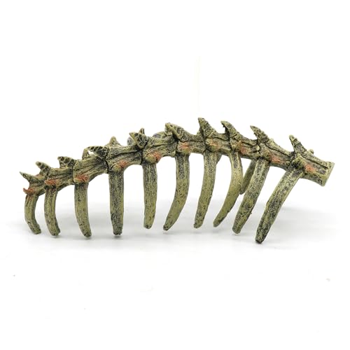 relaqcc Aquarium Skull Animal Skeletons, Reptile Tank Accessories, Fish Tank Decorations for Amphibians, Betta Fish, Shrimp, Hermit Crab, Leopard Gecko