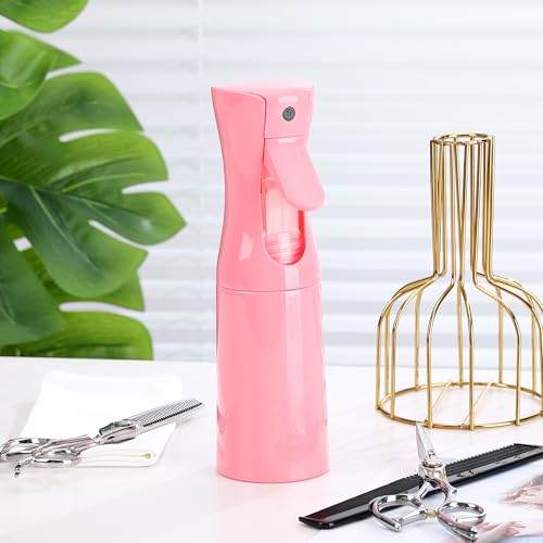 (Pink Hair Mister Spray Bottle,Spray Water Bottle Fine Mist Refillable Plants(6.8OZ /200ML) Barber,Showering Pets, Plants, travel, Ironing and Cleaning (Continuous Spray) - color: Pink