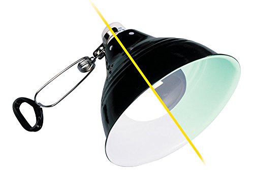 Exo Terra Reptile Dome Light Fixture - 8-1/2-Inch Porcelain Clamp Lamp for Deep Heat and Light, Perfect for Reptile Terrarium
