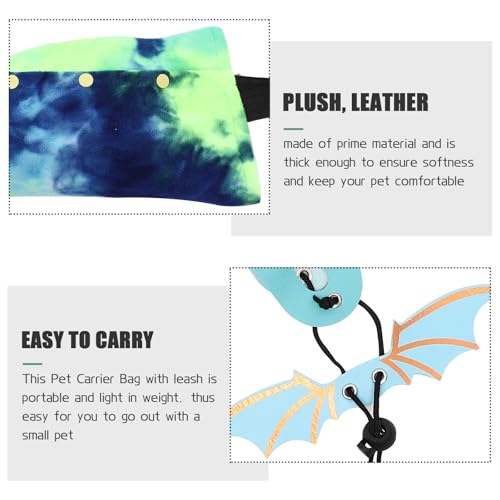 VALICLUD Adjustable Strap Lizard Bag Set with Leash Small Outdoor Reptile Carrier Portable Bearded Dragon Sling for Travel and Household Use
