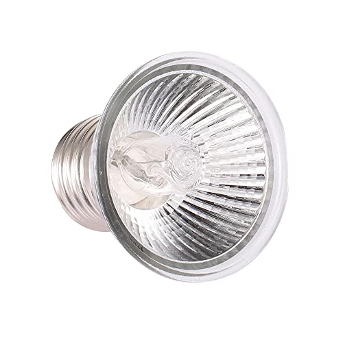 HURRISE 25W Halogen Heat Lamp Lightweight, Appetite UVB Promote Vitamin D3 Synthesis, Reptiles Lizard Aquarium, Full Spectrum Small Sun Light (50W) - size: 50 Watts