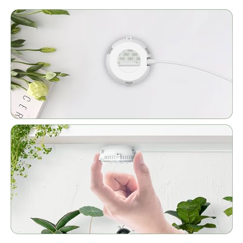 Plant Lights for Indoor Growing, 2 Pack 5W+5W Puck Grow Lights, 150 Watt Equivalent, Full Spectrum High PPFD Small Plant Growing Lamps for Shelves - size: 2-Head