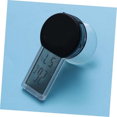 UKCOCO Suction Cup Thermometer Hygrometer Digital Humidity Indoor Temperature Display for Reptile Terrarium Bedroom Home Use Black