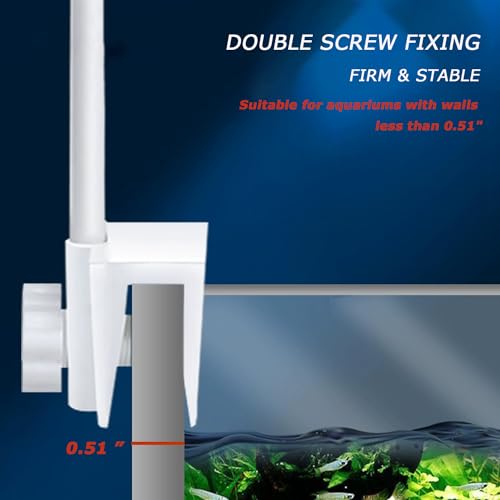 LED Aquarium Light Full Spectrum Clip Fish Tank Light Plants Light 360° Adjustable 2 Light Bar Super-Bright 6W Suitable for 5-25 Gal Fish Tank - size: 6W For 5-25 Gal Fish Tank
