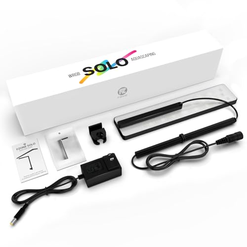 FZONE Solo Series Nano LED Aquarium Light, Full Spectrum and Dimmable, App-Controlled, for Freshwater and Planted Tanks - color: White-Fresh