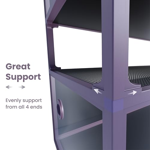 Phailozoo 120 Gallon Reptile Terrarium with 10” Reptile Tank Stackers, Front Opening Reptile Tank for Easy Feeding, Reptile Enclosure with Leakproof Bottom & Top Screen Ventilation 48''x24''x24''