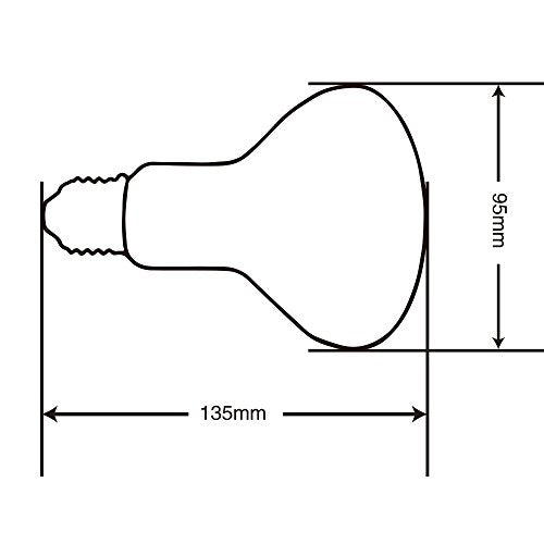 LUCKY HERP Reptile UVA UVB Mercury Vapor Bulb Lamp,R30,E26,Screw Thread,80 Watt (Coated) - color: Coated