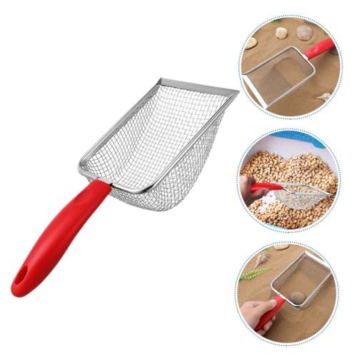 POPETPOP Stainless Steel Cat Litter Scoop Litter Sifter for Effortless Cleaning of Cat Waste and Sand Compatibility and Reptiles Mesh