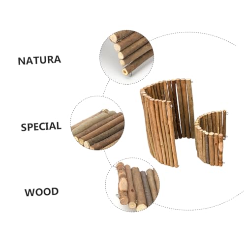 2pcs Reptile Hiding Fence Small Reptile Reptile Supplies Crawler Shelter Small Pet Reptiles Shelter Solid Wood Reptile Shelter Reptiles Hiding Cave Reptiles Hideout, 30x20cm