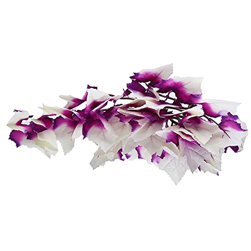 BORDSTRACT Artificial Reptile Plant, Lifelike Plastic Hanging Leaves Decoration with Suction Cup for Terrarium Fish and Reptile Habitats (T-1034Q) - size: T-1034Q