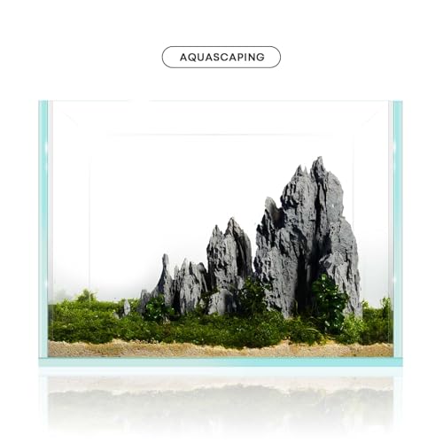 FZONE Aquarium Rocks Aquascaping, Micro Resin Seiryu Rock for Aquascaping - size: 04 Seiryu Stone: 5.11" × 3.54" × 4.92"